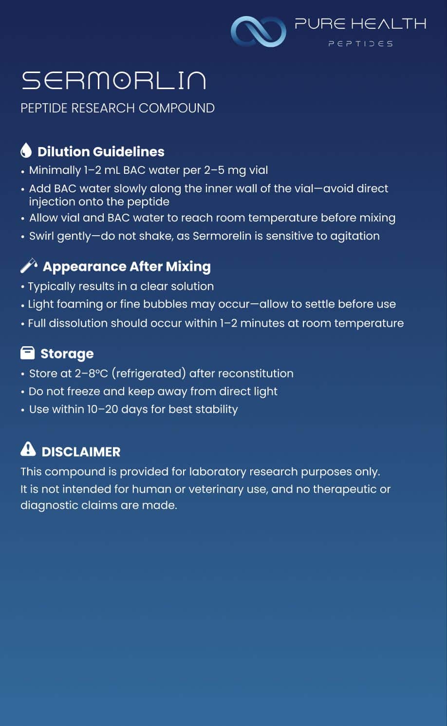 how much bac water for sermorelin Peptide Dosage Calculator (Reconstitution) main image 0